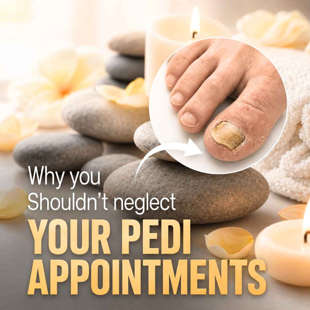 Client receiving a professional pedicure and foot care treatment at Vidao Nails and Day Spa in Houston
